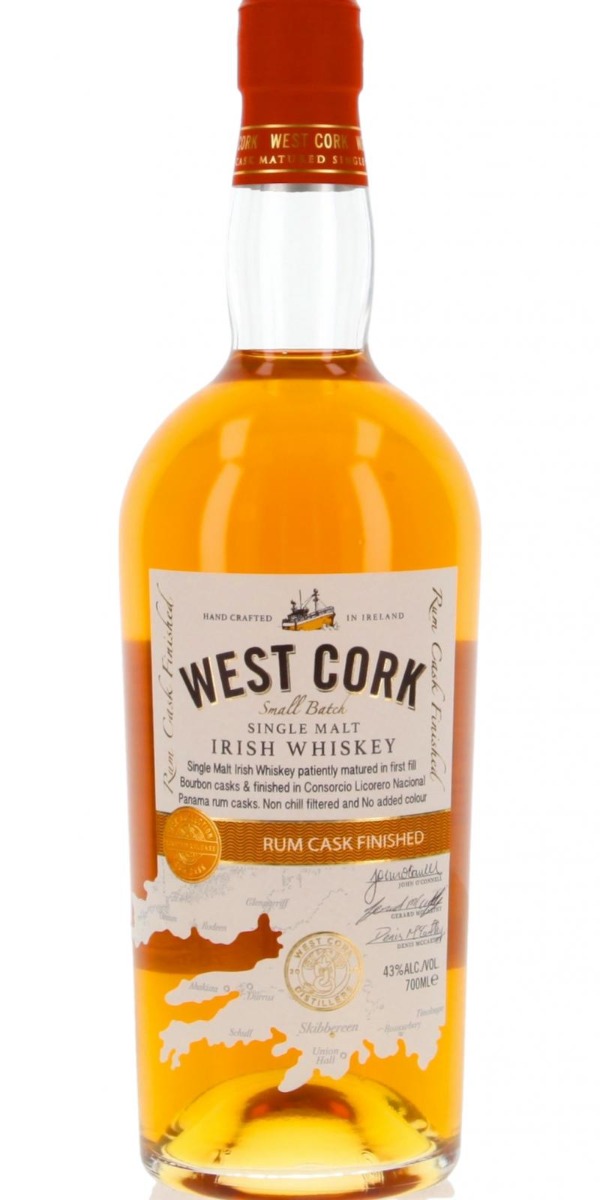 West Cork Rum Cask Single Malt Irish Whiskey